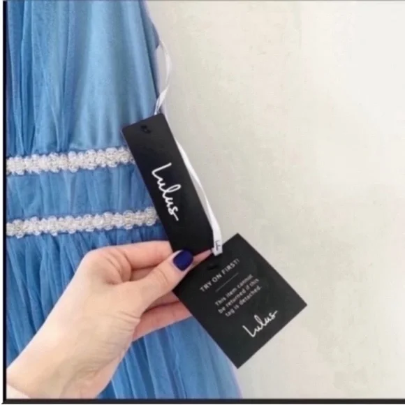 Lulu’s Delightful Occasion Blue Tulle Maxi Dress - Picture 2 of 5